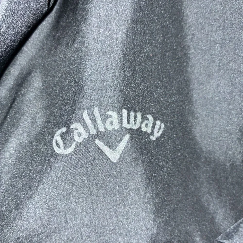 Callaway Men’s Windbreaker Jacket Long Sleeve 1/4 Zip Golf Black Medium